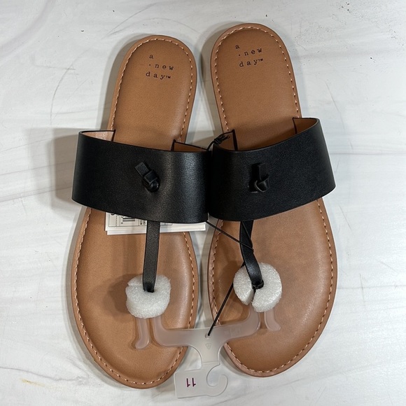A New Day Amelia Sandal Black/Brown sz 11 - Picture 5 of 8